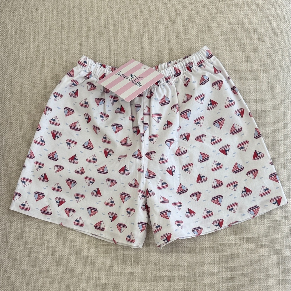 Sailor & Sail Kids White Sailboat Shorts